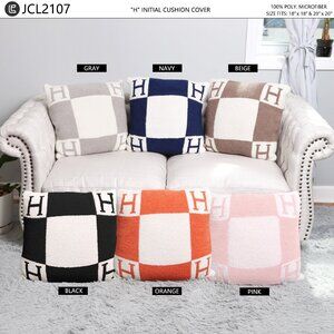 P/S "H" Initial Print Cushion Cover! Luxury Soft Couch Pillow Cover·ComfyLuxe